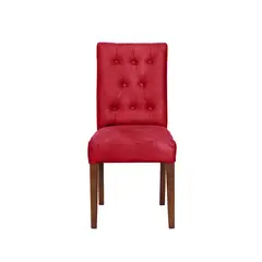 LATAM HOME - SILLA OVIEDO CUERO KENTUCKY ROJO