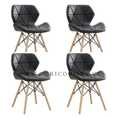 CORI CORI - Pack 4 Sillas Mariposa Eames Negro