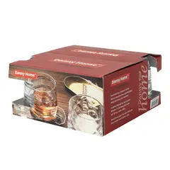 DANNY HOME - Set de 4 Vasos Tornado Giratorio de 320 ml