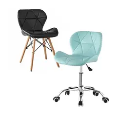 CORI CORI - Pack Sillas Mariposas Eames Negro + Mariposa Escritorio Menta