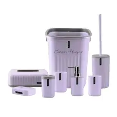GENERICO - Kit o Set de Accesorios de Baño; 8 artículos