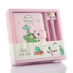 GENERICO - Agenda kuteKawaii Dino Rosa Pastel