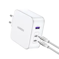 UGREEN - Cargador GAN Tech Fast 140W 2 USB-C/USB-A Blanco CD289-15339