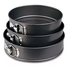 GENERICO - 3 Moldes De Torta Desmontable Antiadherente Reposteria