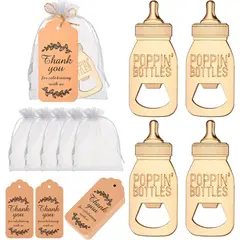 GENERICO - Recuerdo baby shower Bautizo Abridor de botellas 20 piezas