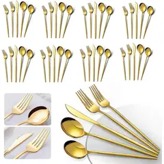 BLUEDREAMER - Juego de cubiertos acero inoxidable juego de cuchilleria 45 piezas