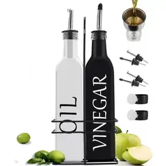 GENERICO - Pack 2 Botellas Para Aceite Vinagre Soya 500 Ml Dispensador