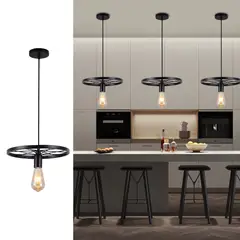 LAMPARASHOME - Lámparas de Techo y Colgantes 1 luz E27 Negro