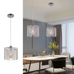 LAMPARASHOME - Lámpara de colgar de cristal 22×22×100 cm Hexagonal