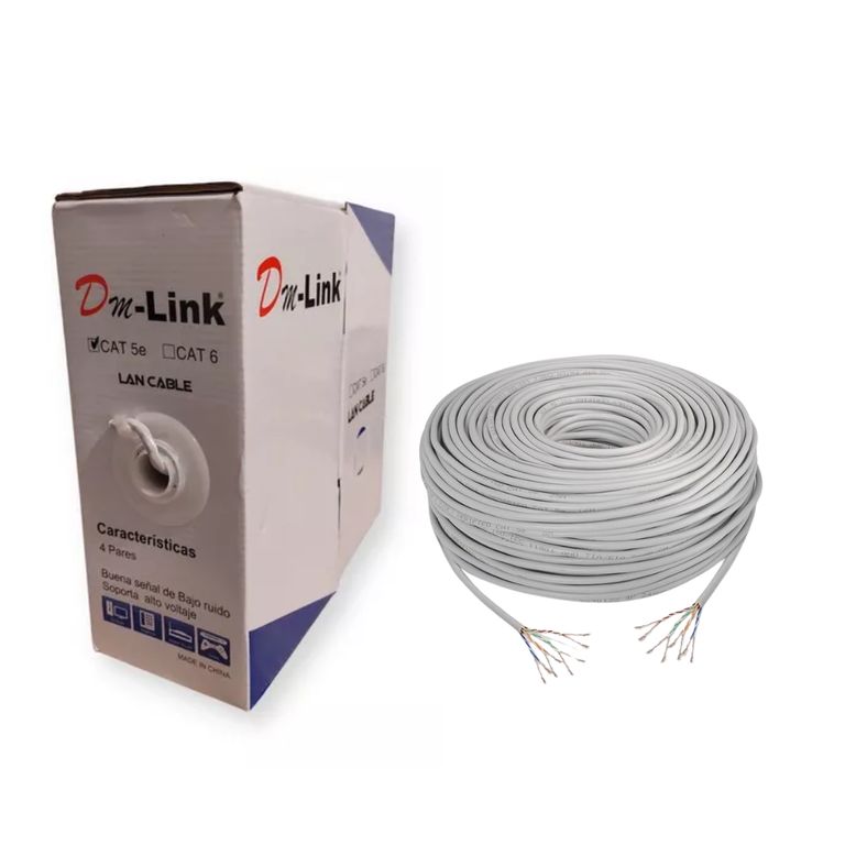 Cable UTP Interior Cat5e – Aleación – Rollo 100 Metros