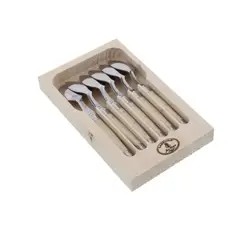 LAGUIOLE - Set 6 cuchara cafe ivory