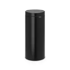 BRABANTIA - Basurero Touch New 30 Lt Matt Black - Negro