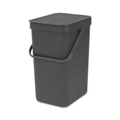 BRABANTIA - Basurero Sort & Go 12 Lt Grey - Negro