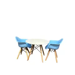 GENERICO - Set Comedor Kids Mesa y 2 Butacas Celeste