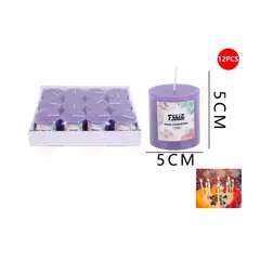 GENERICO - Velas Decorativas Lavanda Morado 55cm 12pcs