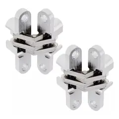 KUANGYE - Bisagra Invisible Oculta Para Puerta 25mm Cromo Satín