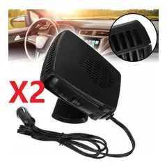 GENERICO - Calefactor Pack X2 Para Auto 12v 200w Calefaccion Portatil