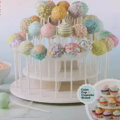 GENERICO - Stand Porta Cake Pop & Porta Cupcake 2 En 1 - Blanco