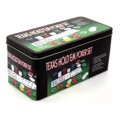 GENERICO - Poker Fichero 200 Fichas Set Juego Black Jack Cartas Y Paño