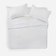 ROSEN - Cubrecama Algodón Austria Blanco 1,5 Plazas