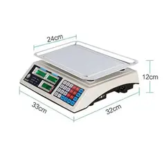 GENERICO - Balanza Pesa Digital Recargable 40kg Con Bandeja