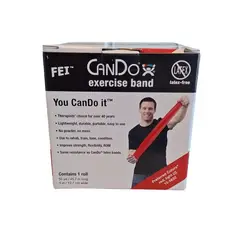 CANDO - Banda Elástica Libre De Latex Rojo 45.7 Mts