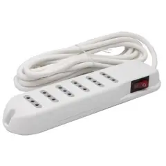 BTICINO - ALARGADOR MULTIPLE CON 6 TOMAS 10A 3MTS COLOR BLANCO