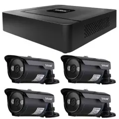 SRIHOME - Kit NVR 4 Cámaras SP007 960p + NVR NVS003 16CH