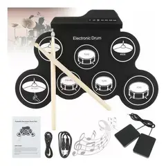U BUY - Bateria Electronica Digital 7 Pad 2 Pedales