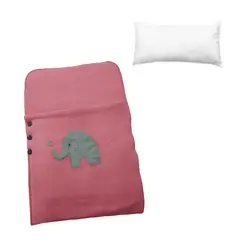 GENERICO - Saco de dormir Rosa más almohada hipoalergénica microporosa