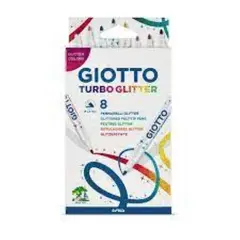 GIOTTO - Marcadores Turbo Glitter 8 colores