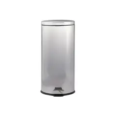 GENERICO - BASURERO TAPA Y PEDAL 30 LITROS CIERRE LENTO INOX COTIDIANA