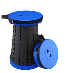 OEM - SILLA DE CAMPING RETRACTIL PLEGABLE AZUL