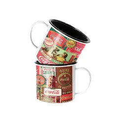 SM - Taza Enlozada Lechera Coca-Cola Vintage - Blanco