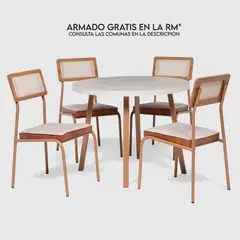 ROCA - Comedor Atalanta 4 personas Canela- Avellana