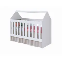 KIDSCOOL - Cuna Casita 60 Montessori Blanca