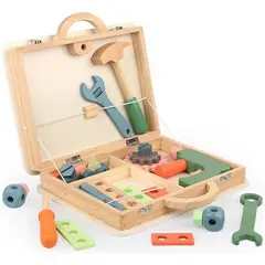 SOFT PLAY - Caja De Herramientas De Madera Para Niños Juguete Educativo