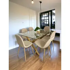 GENERICO - JUEGO COMEDOR 140X90 MAS 6 SILLAS SCOOP