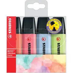 STABILO - Destacador 4 Colores Boss Pasteles
