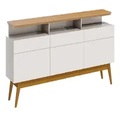 BE DESIGN - RACK TV STAND CLASSIC PLUS 1.8 CAJONES BLANCO/CARAMELO