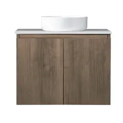 STRETTO - Mueble Vanitorio Sobre Cubierta Redondo Completo 80x46 cm Ermes Lenga