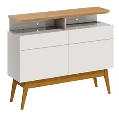 BE DESIGN - Rack Tv Stand Classic Plus 1.4 Cajones Blanco Caramelo