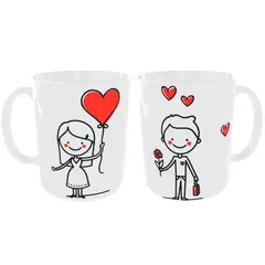 GENERICO - SET 2 TAZAS TODAVIA MUERO POR TI TODOS LOS DIAS