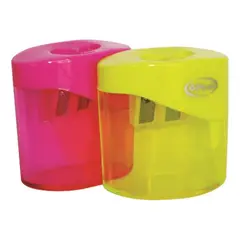 GENERICO - Pack 2 Sacapuntas Manual Con Depósito Escolar