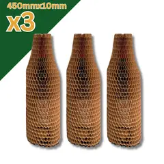 GENERICO - Pack De 3 Fundas De Papel Kraft Para Embalaje 450x10mm