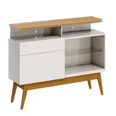 BE DESIGN - Rack Tv 55´Stand Classic 1 Cajón Blanco Caramelo 1.4 Mts