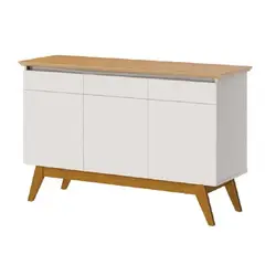 BE DESIGN - BUFFET CLASSIC 1.25 PUERTAS BLANCO/CARAMELO