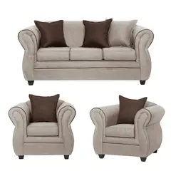 BLACK FACTORY - Juego de Living 3 1 1 Emili Beige