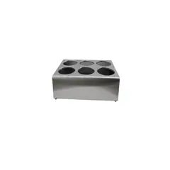 GENERICO - Organizador De Cubiertos Acero Inox 6 Compartimientos IMAHE