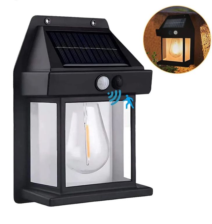 APLIQUE SOLAR AMPOLLETA CON SENSOR DE MOVIMIENTO 888